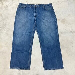 Carhartt Relaxed Fit Jeans Men's 46x30 Blue Denim Pants Casual Workwear
